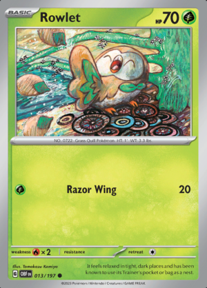 Rowlet Reverse Holo 013 (OBF)