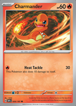 Charmander Reverse Holo 026 (OBF)