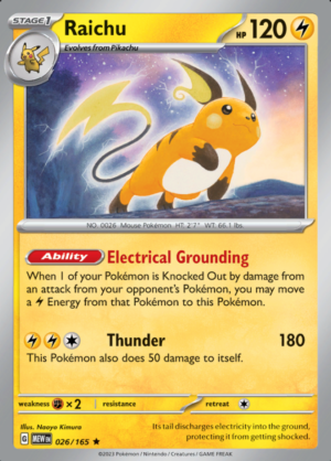 Raichu Holo 026 (MEW)