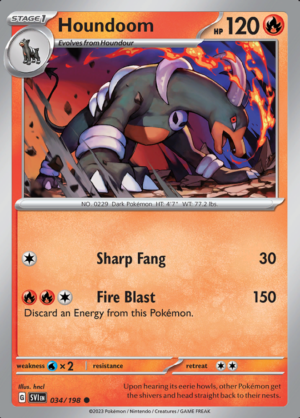 Houndoom Reverse Holo 034(SVI)