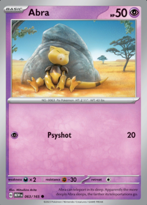 Abra Reverse Holo 063 (MEW)