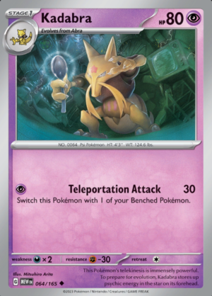 Kadabra Reverse Holo 064 (MEW)