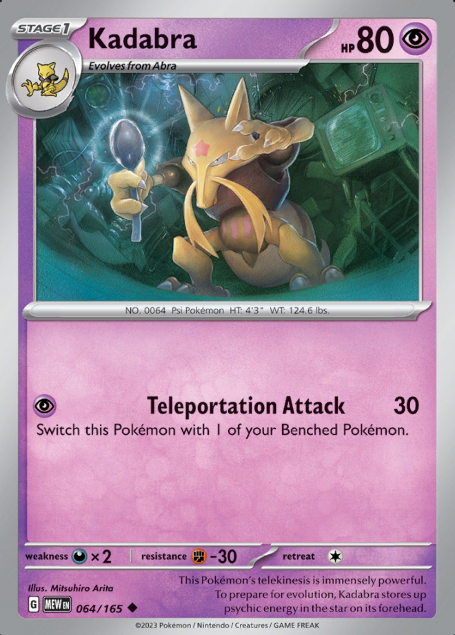 Kadabra Reverse Holo 064 (MEW)