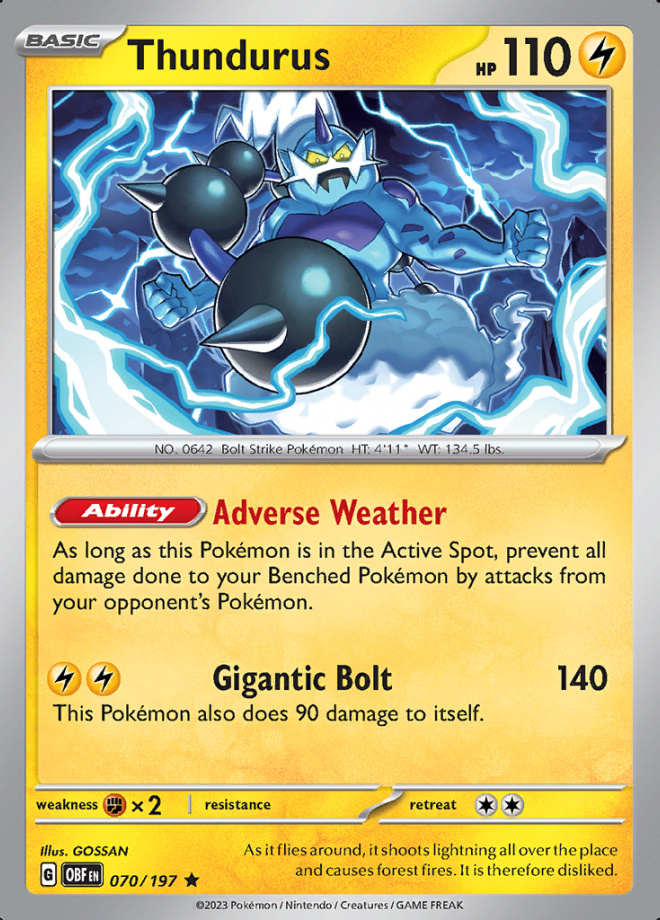 Thundurus Holo 070 (OBF)