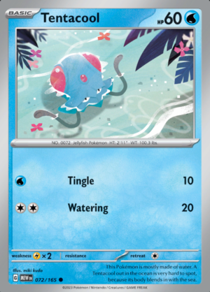 Tentacool Reverse Holo 072 (MEW)