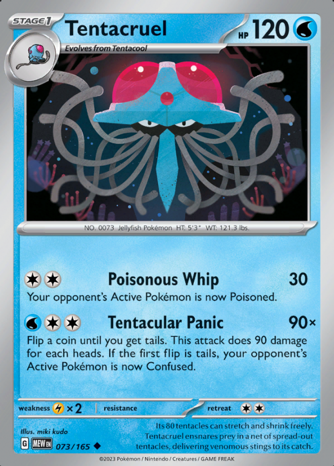 Tentacruel Reverse Holo 073 (MEW)