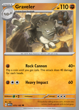 Graveler Reverse Holo 075 (MEW)