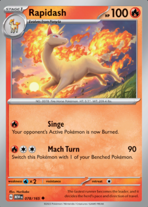 Rapidash Reverse Holo 078 (MEW)