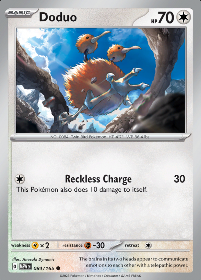 Doduo Reverse Holo 084 (MEW)