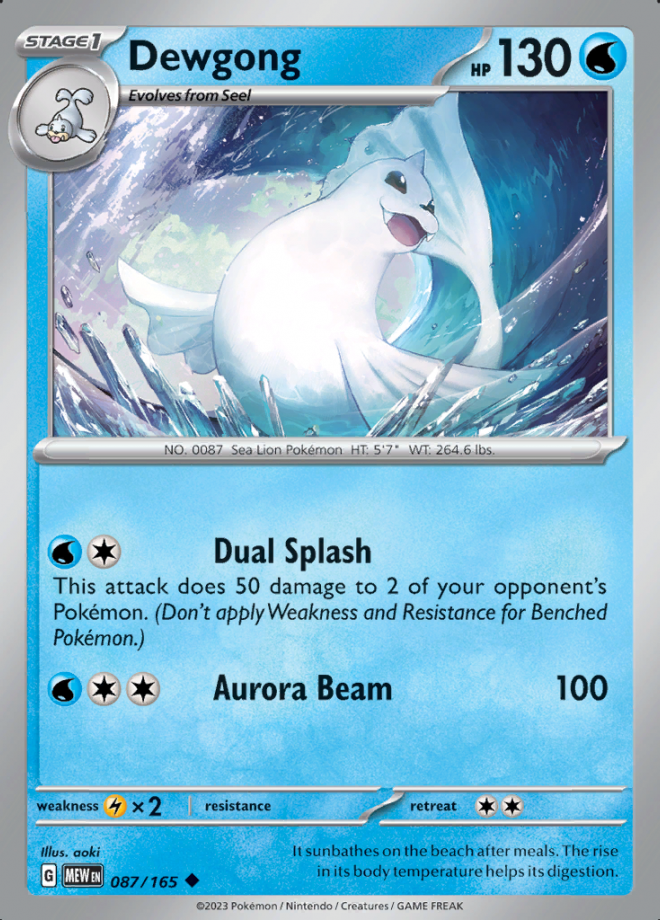 Dewgong Reverse Holo 087 (MEW)