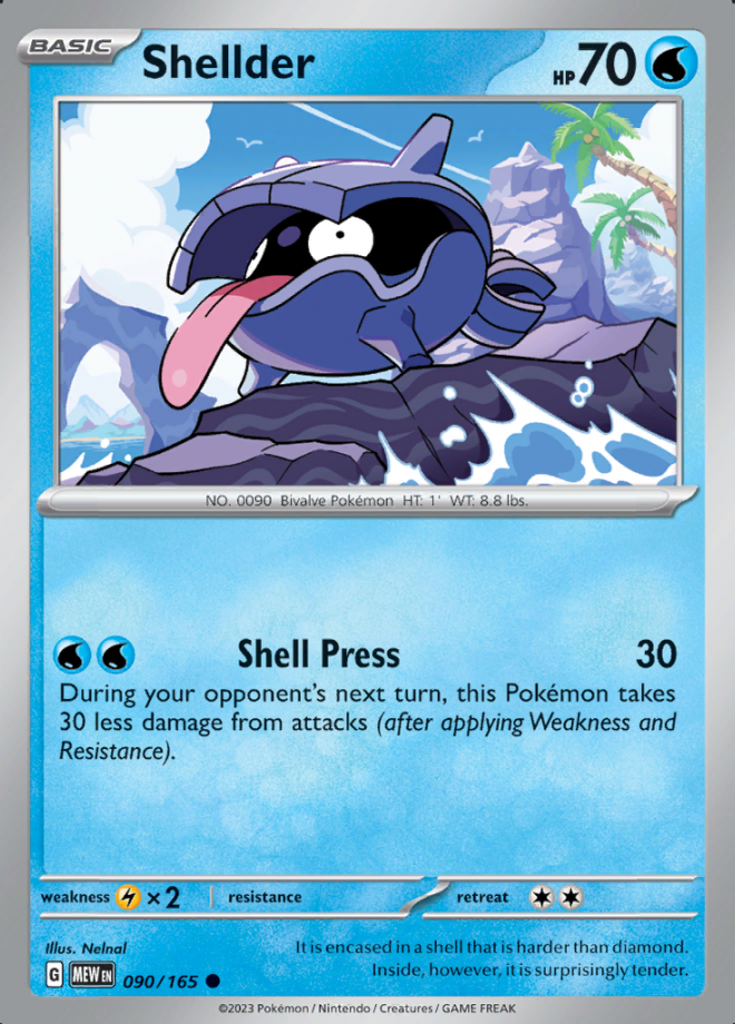 Shellder Reverse Holo 090 (MEW)