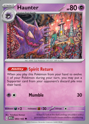 Haunter Reverse Holo 093 (MEW)