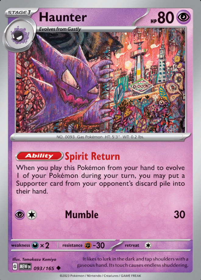 Haunter Reverse Holo 093 (MEW)