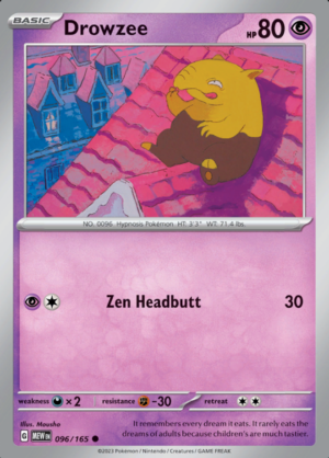 Drowzee Reverse Holo 096 (MEW)