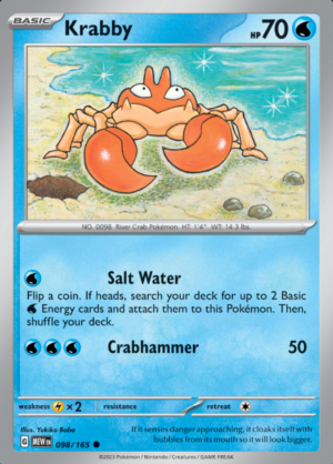 Krabby Reverse Holo 098 (MEW)
