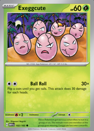 Exeggcute Reverse Holo 102 (MEW)