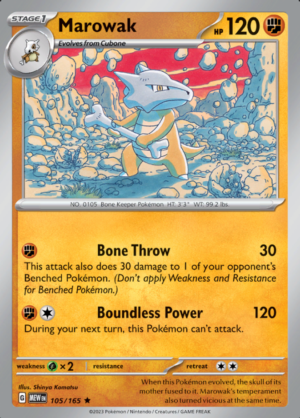 Marowak Holo 105 (MEW)