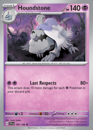 Houndstone Reverse Holo 106(SVI)
