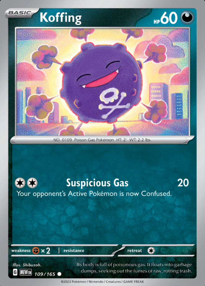Koffing Reverse Holo 109 (MEW)