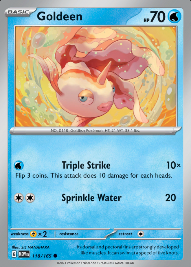 Goldeen Reverse Holo 118 (MEW)