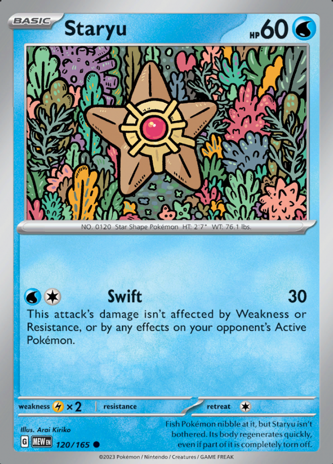 Staryu Reverse Holo 120 (MEW)