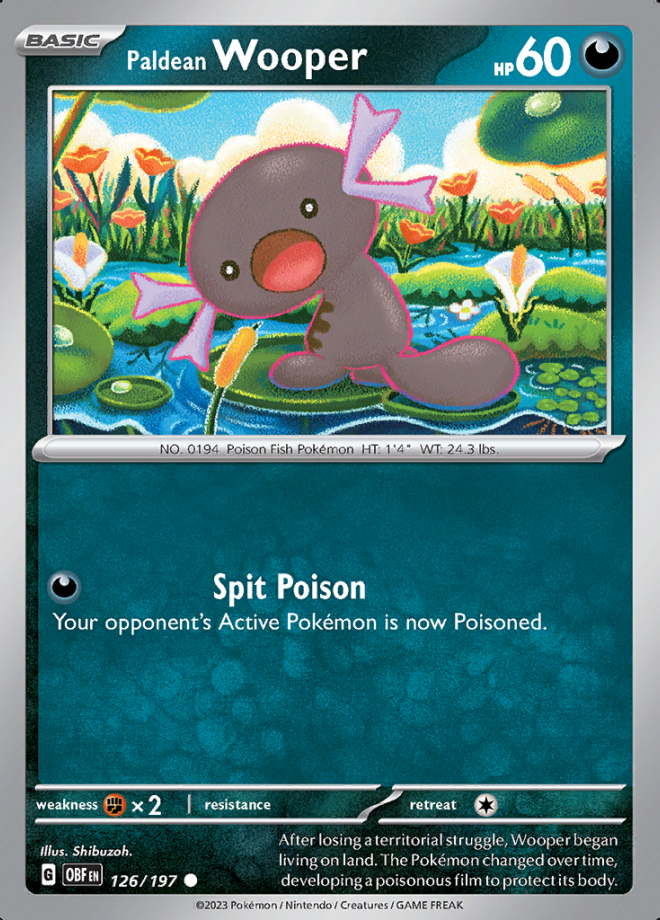 Paldean Wooper Reverse Holo 126 (OBF)