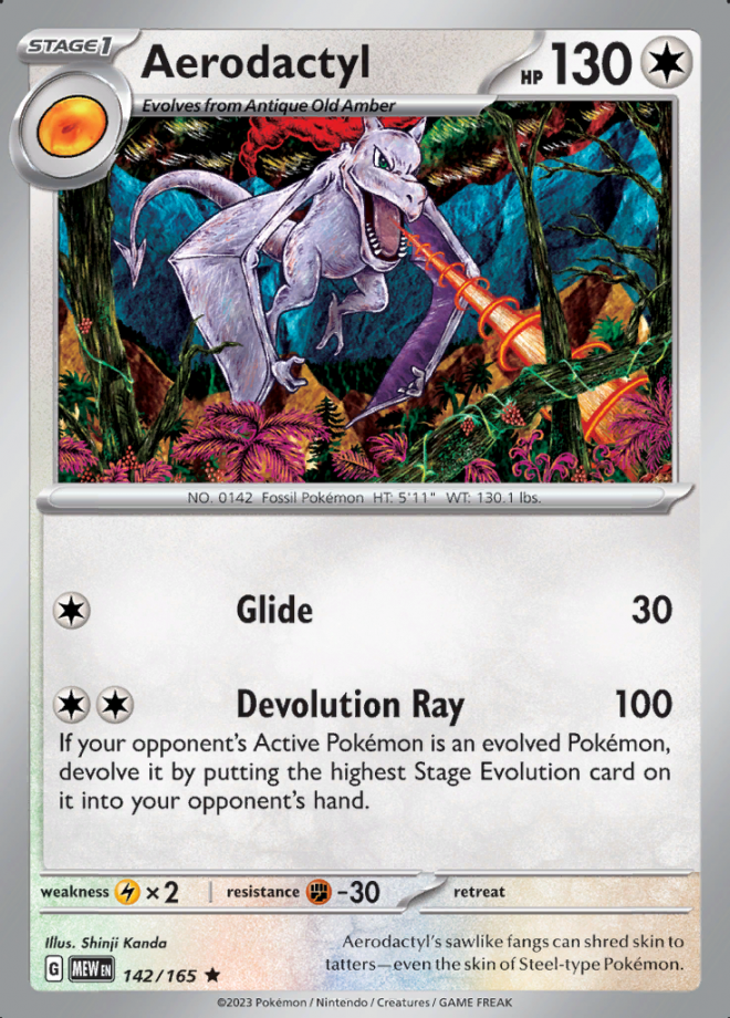 Aerodactyl Holo 142 (MEW)