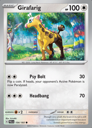 Girafarig Reverse Holo 154(PAL)