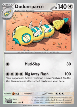 Dudunsparce Reverse Holo 157(PAL)