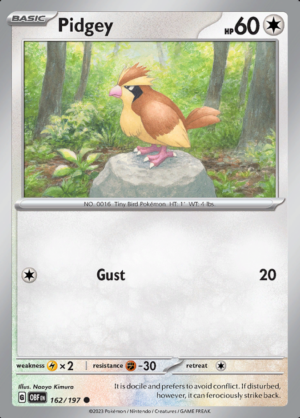 Pidgey Reverse Holo 162 (OBF)