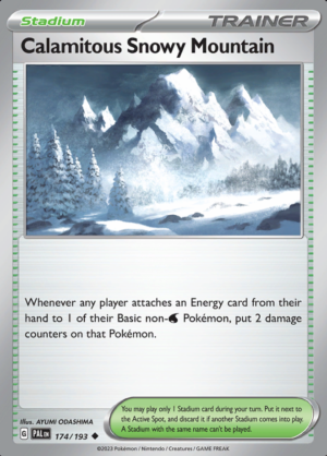 Calamitous Snowy  Mountain Reverse Holo 174(PAL)
