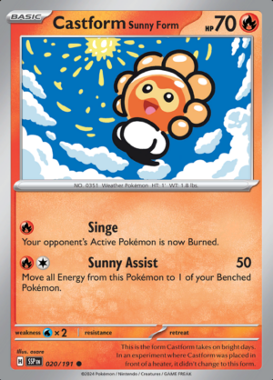 Castform Sunny Form Reverse Holo 020 (SSP)
