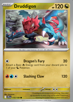 Druddigon Reverse Holo 115 (JTG)