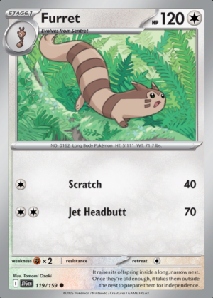 Furret Reverse Holo 119 (JTG)