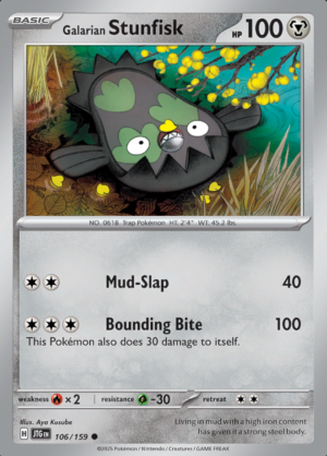 Galarian Stunfisk Reverse Holo 106 (JTG)