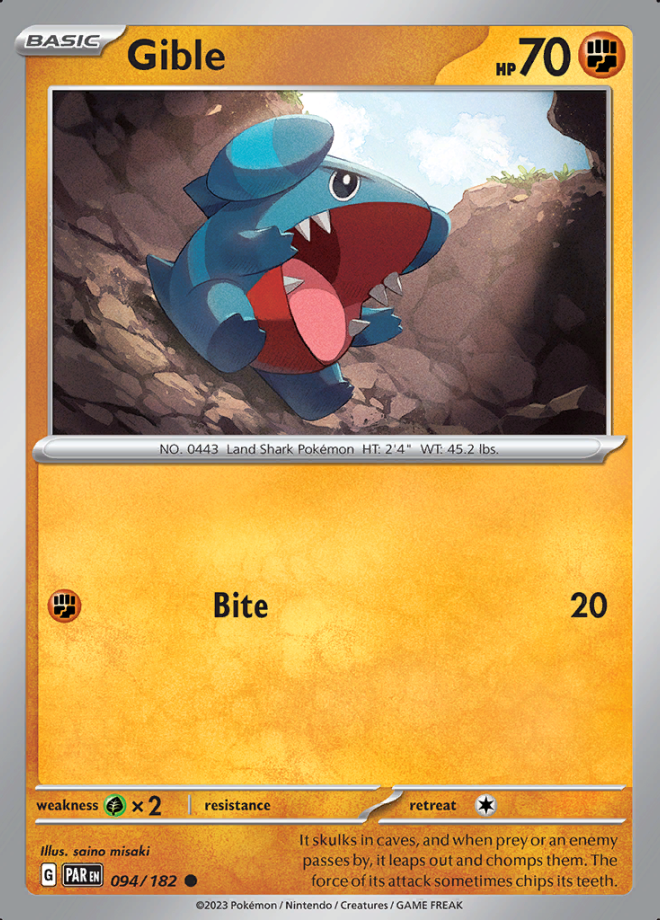 Gible Reverse Holo 094 (PAR)