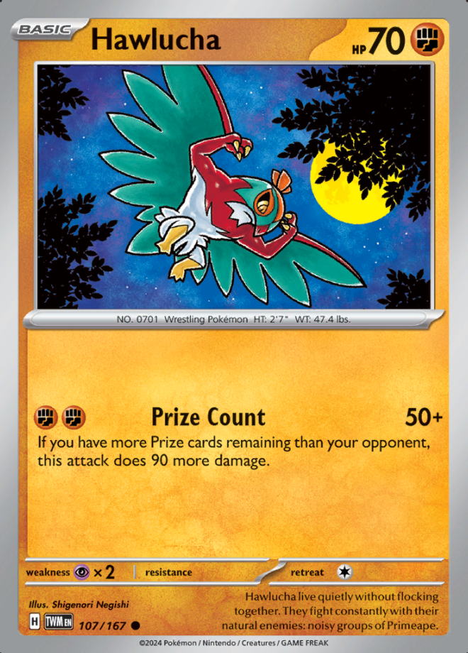 Hawlucha Reverse Holo 107 (TWM)