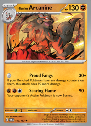 Hisuian Arcanine Holo 100 (TWM)