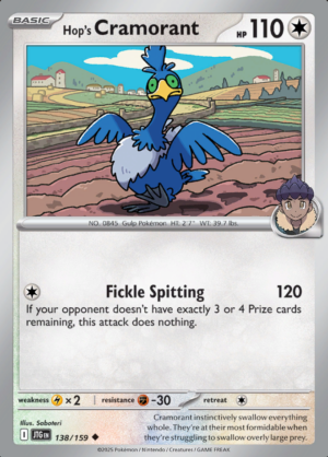 Hop's Cramorant Reverse Holo 138 (JTG)
