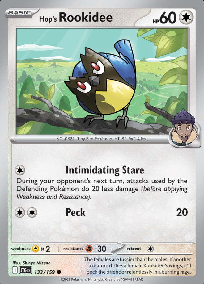 Hop's Rookidee Reverse Holo 133 (JTG)
