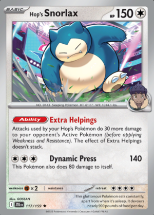 Hop's Snorlax Holo 117 (JTG)