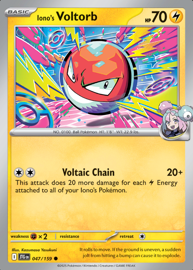 Iono's Voltorb Reverse Holo 047 (JTG)
