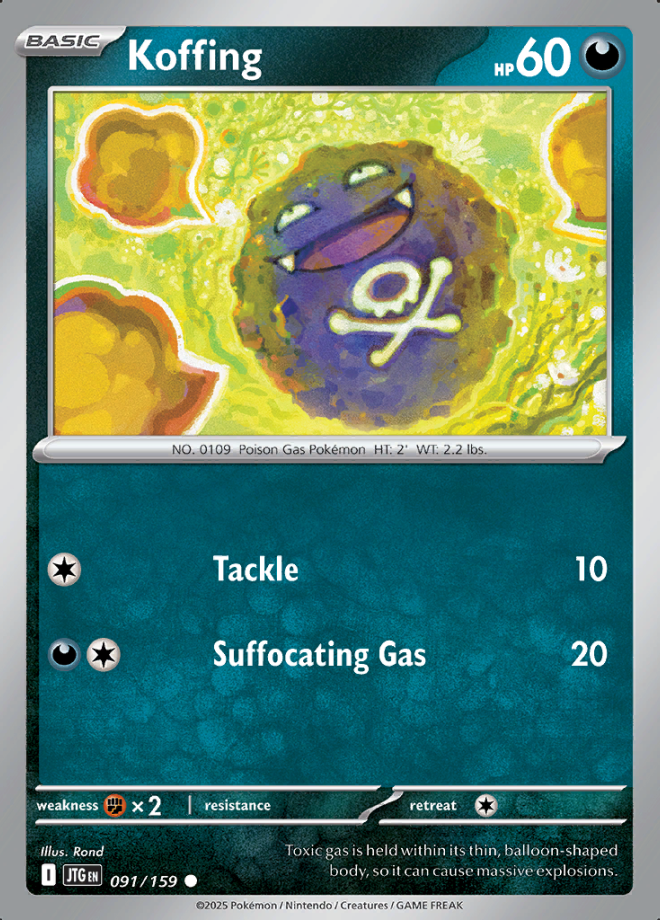 Koffing Reverse Holo 091 (JTG)