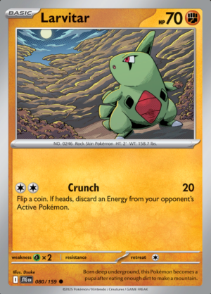 Larvitar Reverse Holo 080 (JTG)