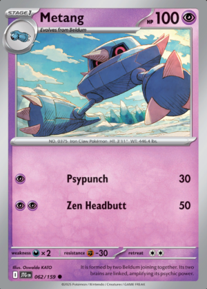 Metang Reverse Holo 062 (JTG)