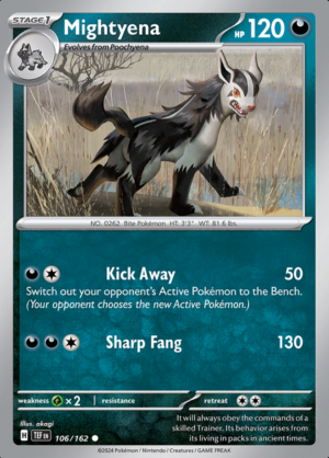 Mightyena Reverse Holo 106 (TEF)