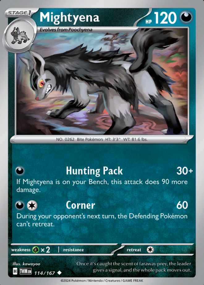 Mightyena Reverse Holo 114 (TWM)