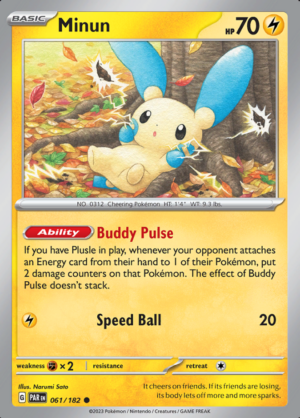 Minun Reverse Holo 061 (PAR)
