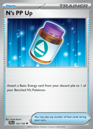 N's PP Up Reverse Holo 153 (JTG)