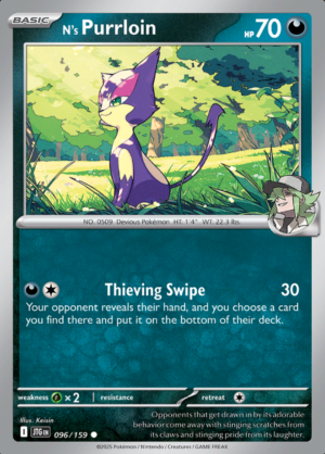 N's Purrloin Reverse Holo 096 (JTG)